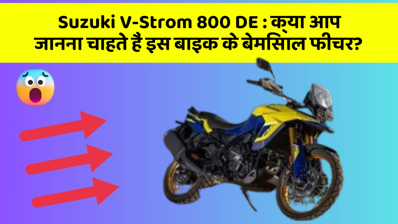 Suzuki V-Strom 800 DE : क्या आप जानना चाहते हैं इस बाइक के बेमिसाल फीचर?